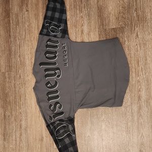 Disneyland Retired Plaid Gray And Black Buffalo Check Spirit Jersey XS